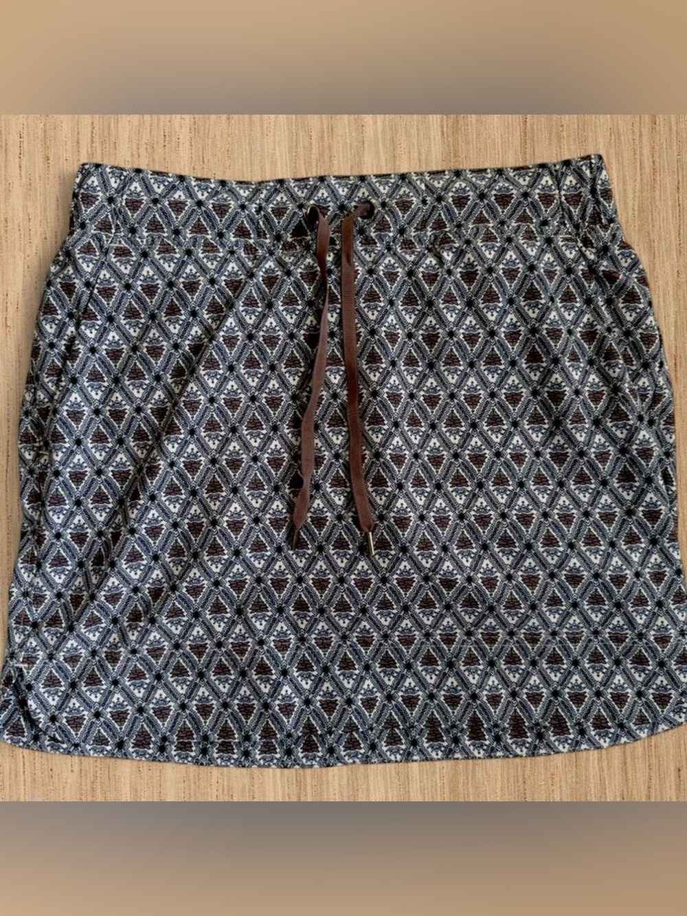 Athleta Printed Athletic Skort Mini Skirt Built In Shorts Boho Hiking
